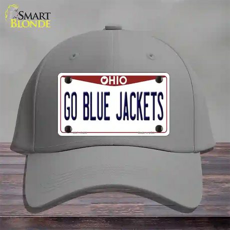 Go Blue Jackets Novelty License Plate Hat Tag Cotton / Gray