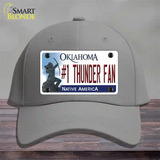 Number 1 Thunder Fan Novelty License Plate Hat Tag Cotton / Gray