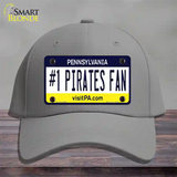 Number 1 Pirates Fan Novelty License Plate Hat Tag Cotton / Gray