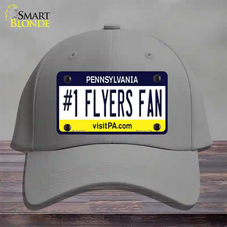 Number 1 Flyers Fan Novelty License Plate Hat Tag Cotton / Gray