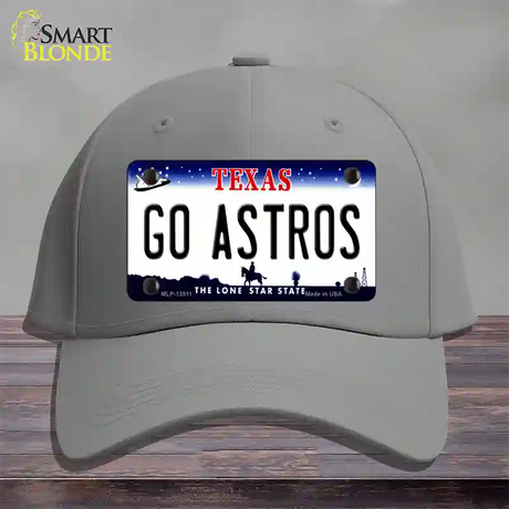 Go Astros Novelty License Plate Hat Tag Cotton / Gray