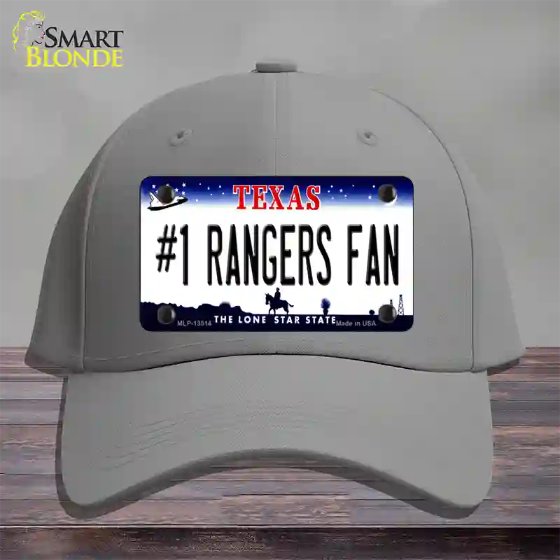 Number 1 Rangers Fan Texas Novelty License Plate Hat Tag Cotton / Gray