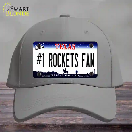 Number 1 Rockets Fan Novelty License Plate Hat Tag Cotton / Gray