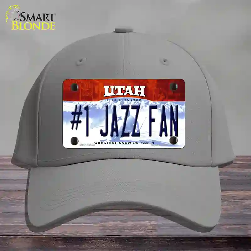 Number 1 Jazz Fan Novelty License Plate Hat Tag Cotton / Gray