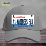 Number 1 Mariners Fan Novelty License Plate Hat Tag Cotton / Gray