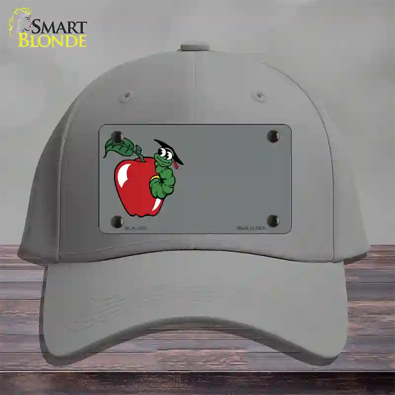 Teacher Apple Offset Novelty License Plate Hat Cotton / Gray