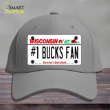 Number 1 Bucks Fan Novelty License Plate Hat Tag Cotton / Gray