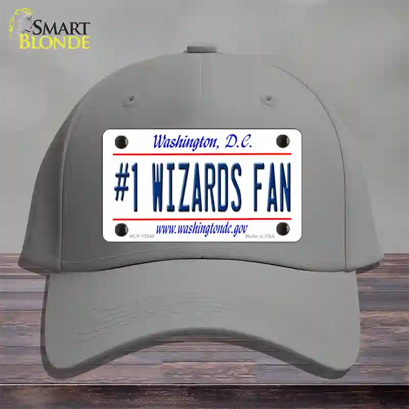 Number 1 Wizards Fan Novelty License Plate Hat Tag Cotton / Gray