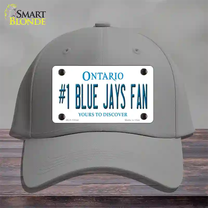 Number 1 Blue Jays Fan Novelty License Plate Hat Tag Cotton / Gray