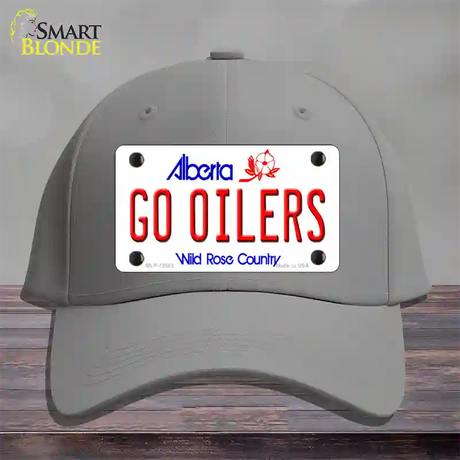 Go Oilers Novelty License Plate Hat Tag Cotton / Gray