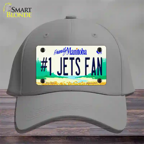 Number 1 Jets Fan Manitoba Novelty License Plate Hat Tag Cotton / Gray