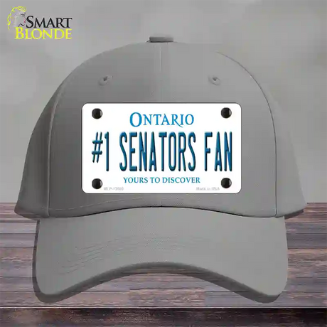 Number 1 Senators Fan Novelty License Plate Hat Tag Cotton / Gray