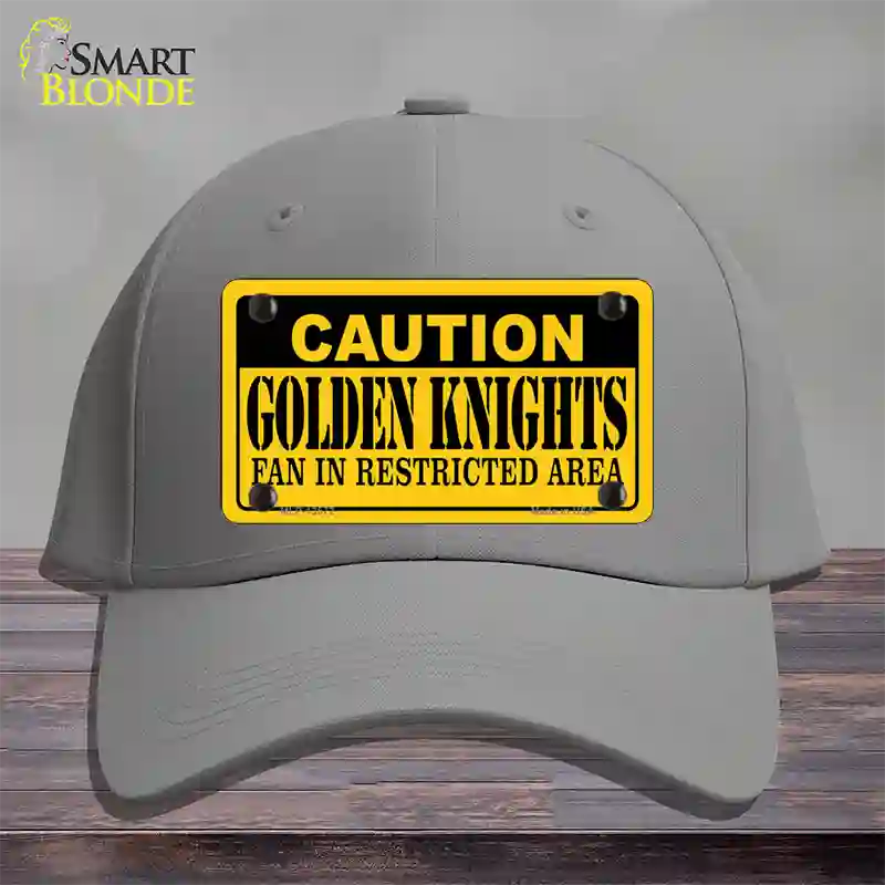 Caution Golden Knights Novelty License Plate Hat Tag Cotton / Gray