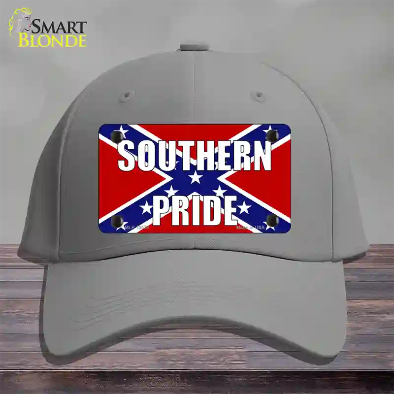 Southern Pride Confederate Novelty License Plate Hat Tag Cotton / Gray