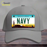 Navy Arizona Novelty License Plate Hat Tag Cotton / Gray