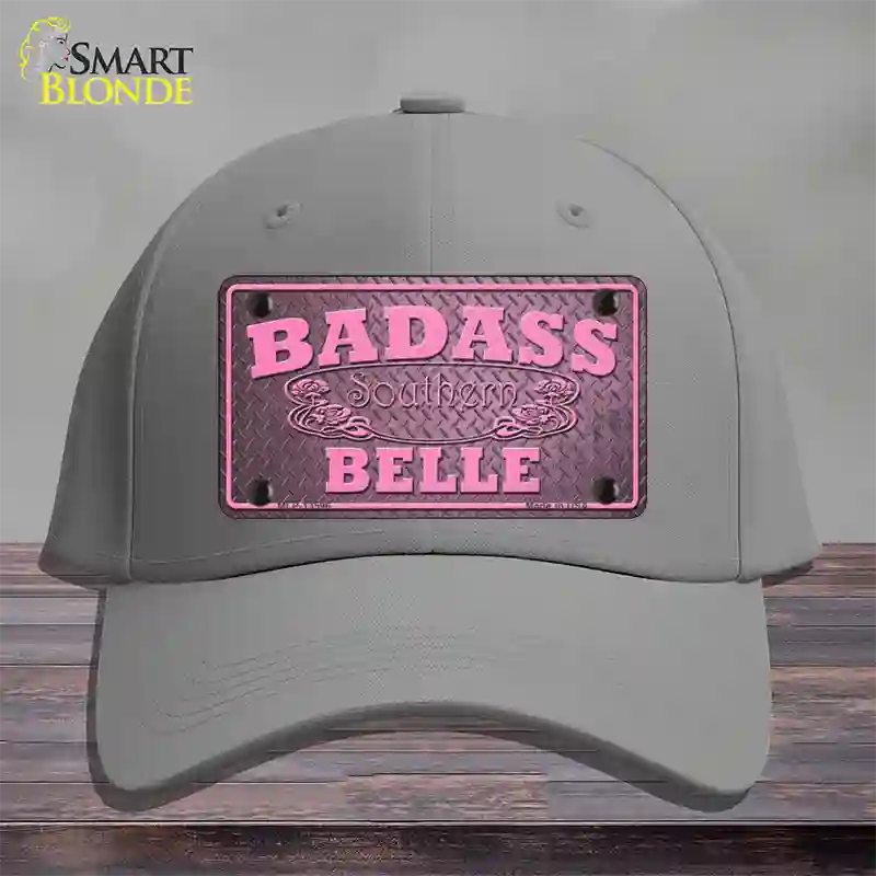 Badass Southern Belle Novelty License Plate Hat Tag Cotton / Gray