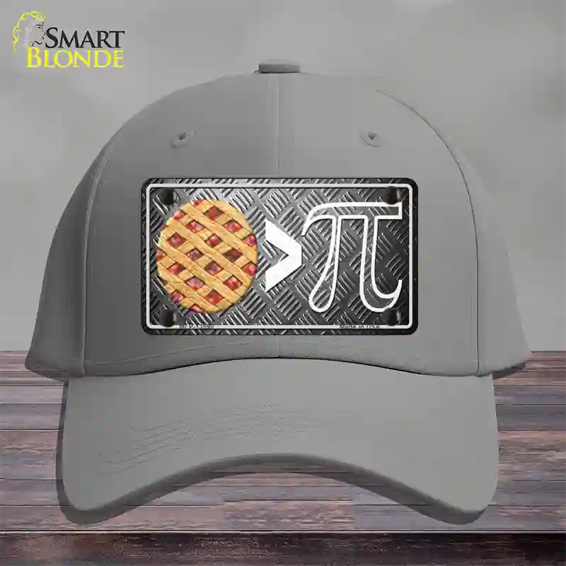 Pie Greater Than Pi Novelty License Plate Hat Tag Cotton / Gray