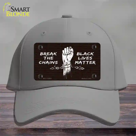 Break The Chains BLM Novelty License Plate Hat Tag Cotton / Gray