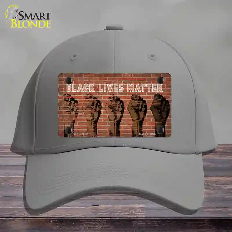 Black Lives Matter Fists Novelty License Plate Hat Tag Cotton / Gray