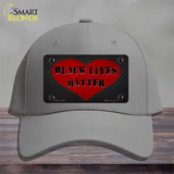 Black Lives Matter Heart Novelty License Plate Hat Tag Cotton / Gray