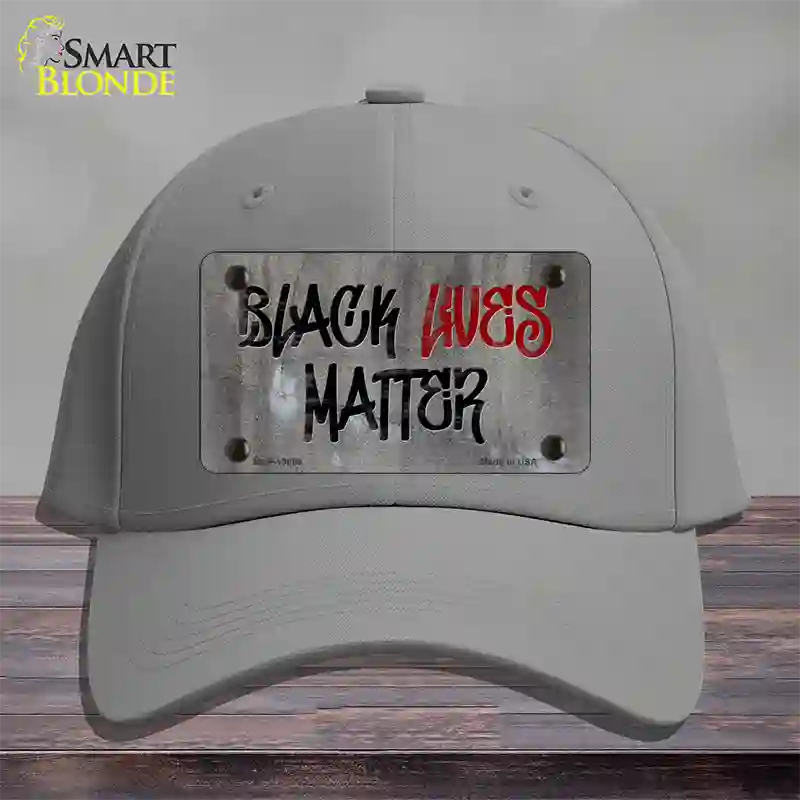 Black Lives Matter Concrete Novelty License Plate Hat Tag Cotton / Gray