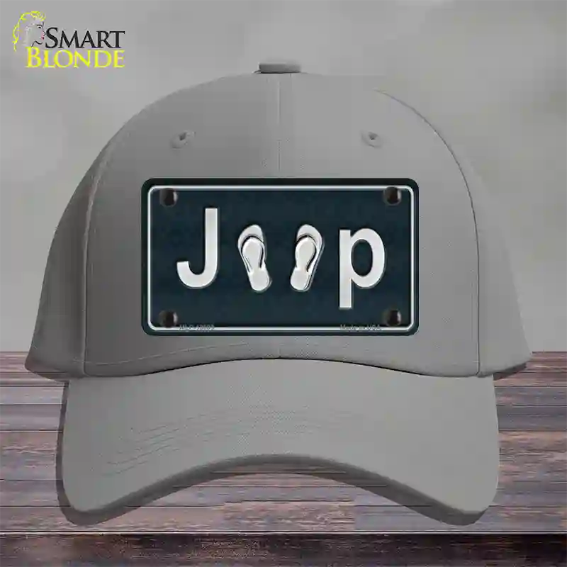 J**P Flipflop Novelty License Plate Hat Tag Cotton / Gray