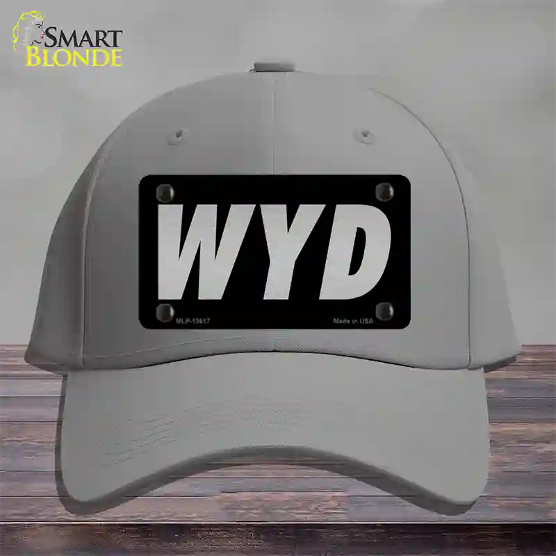 WYD Black Novelty License Plate Hat Tag Cotton / Gray