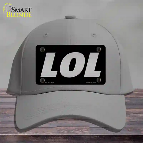 LOL Black Novelty License Plate Hat Tag Cotton / Gray