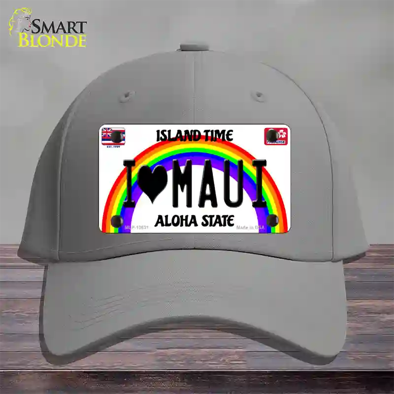 I Heart Maui Novelty License Plate Hat Tag Cotton / Gray