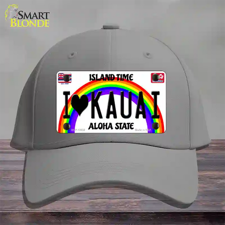 I Heart Kauai Novelty License Plate Hat Tag Cotton / Gray