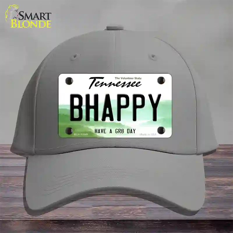 Be Happy Novelty License Plate Hat Tag Cotton / Gray