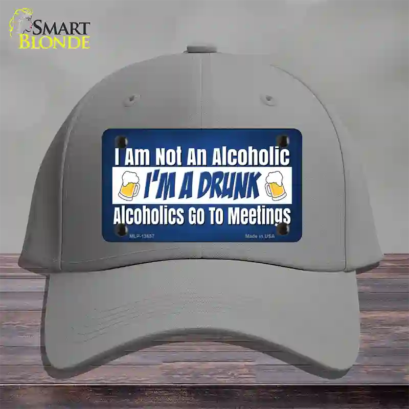 Im A Drunk Novelty License Plate Hat Tag Cotton / Gray