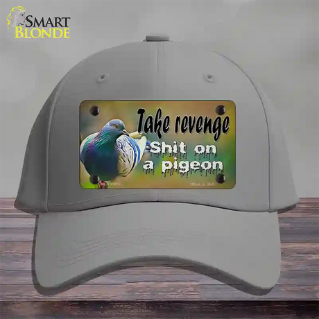 Shit On A Pigeon Novelty License Plate Hat Tag Cotton / Gray