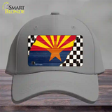 Arizona Racing Flag Novelty License Plate Hat Tag Cotton / Gray