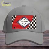 Arkansas Racing Flag Novelty License Plate Hat Tag Cotton / Gray