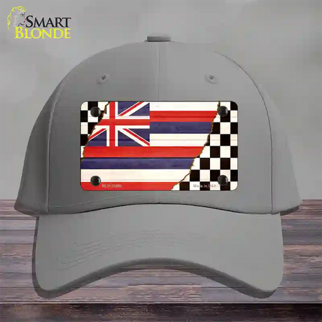 Hawaii Racing Flag Novelty License Plate Hat Tag Cotton / Gray