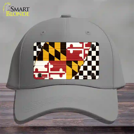 Maryland Racing Flag Novelty License Plate Hat Tag Cotton / Gray