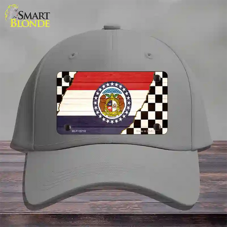 Missouri Racing Flag Novelty License Plate Hat Tag Cotton / Gray