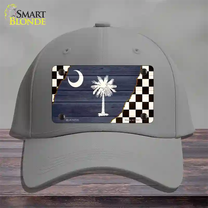 South Carolina Racing Flag Novelty License Plate Hat Tag Cotton / Gray