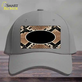 Snake With Black Center Oval Novelty License Plate Hat Cotton / Gray