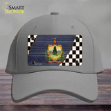 Vermont Racing Flag Novelty License Plate Hat Tag Cotton / Gray