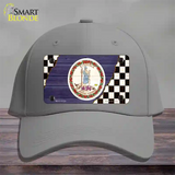 Virginia Racing Flag Novelty License Plate Hat Tag Cotton / Gray