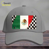 Mexico Racing Flag Novelty License Plate Hat Tag Cotton / Gray