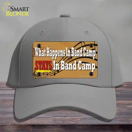 What Happens In Band Camp Novelty License Plate Hat Tag Cotton / Gray