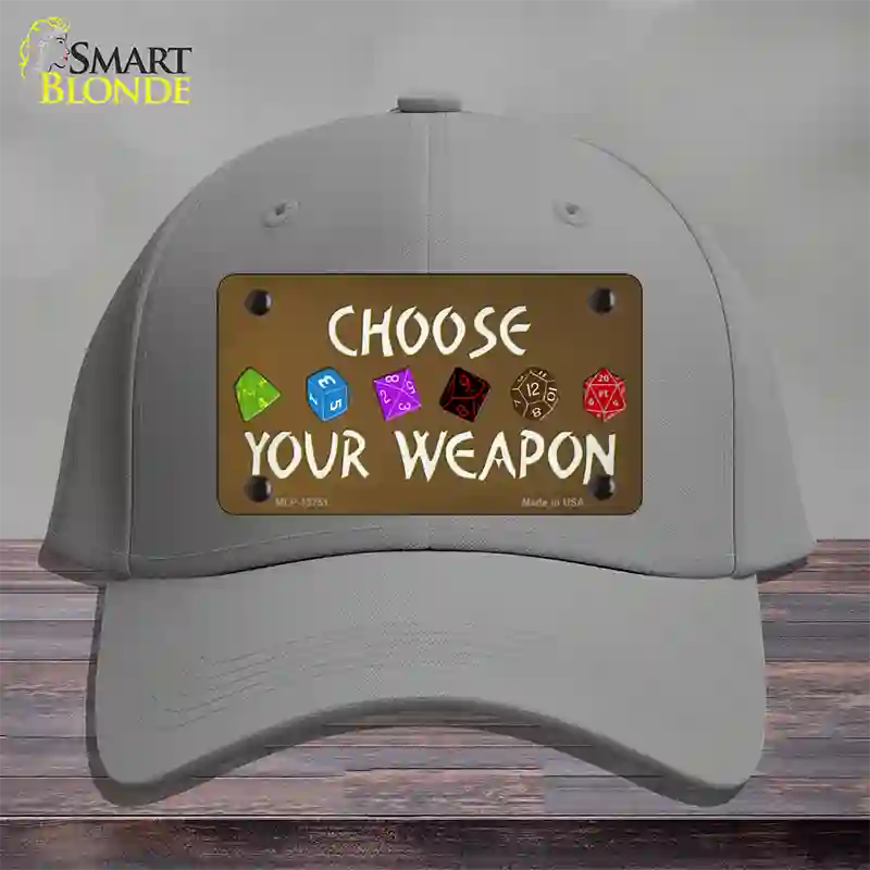 Choose Your Weapon Novelty License Plate Hat Tag Cotton / Gray