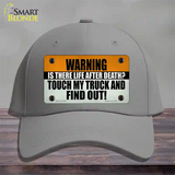 Dont Touch My Truck Novelty License Plate Hat Tag Cotton / Gray