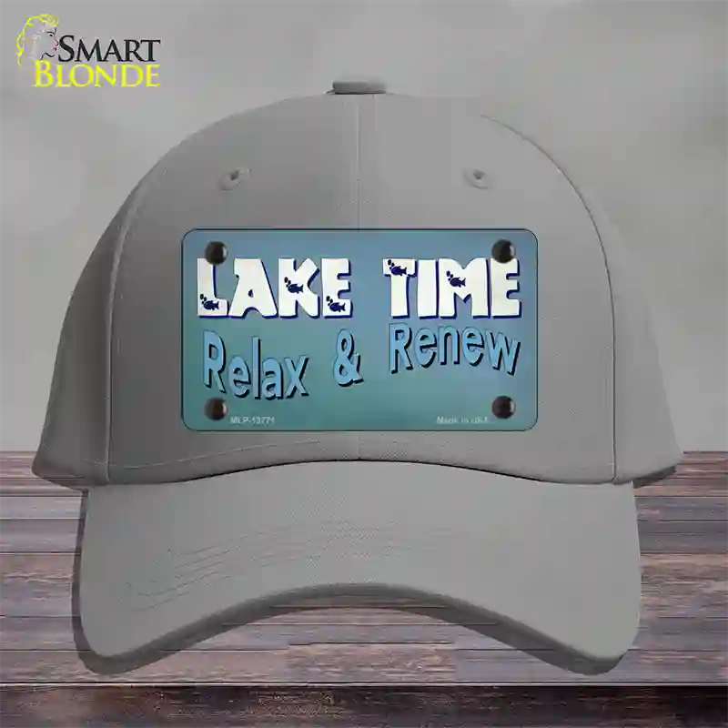 Lake Time Novelty License Plate Hat Tag Cotton / Gray