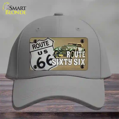 Route Sixty Six Novelty License Plate Hat Tag Cotton / Gray