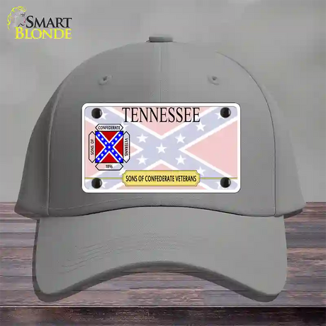 Tennessee Sons Of Confederate Novelty License Plate Hat Cotton / Gray