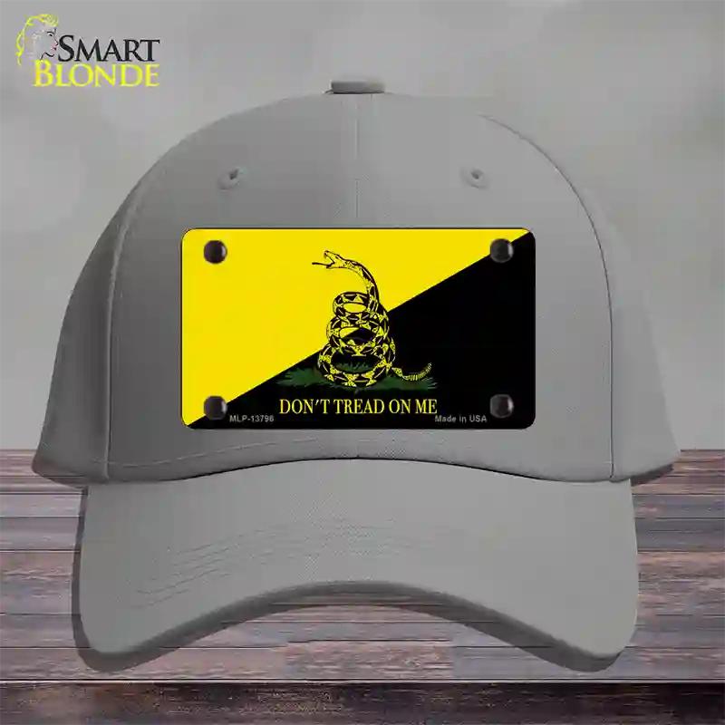 Dont Tread On Me Yellow|Black Novelty License Plate Hat Cotton / Gray